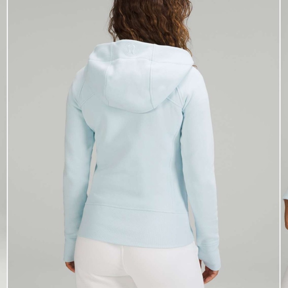 Lululemon Womens Size 12 Scuba Full-Zip Hoodie in Powder Blue Activewear Jacket - Picture 14 of 14